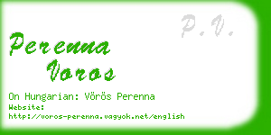 perenna voros business card