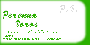 perenna voros business card